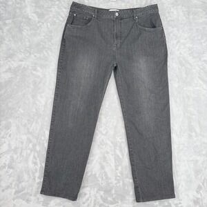 SENE Men's Jeans Straight Leg 38x29 Denim Dark Gray Charcoal Wash Classic Casual